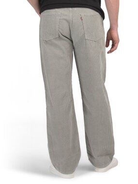 Levi's 565 Loose Straight Fit Men's Size 30x30 Corduroy Jean Pants Gray NEW